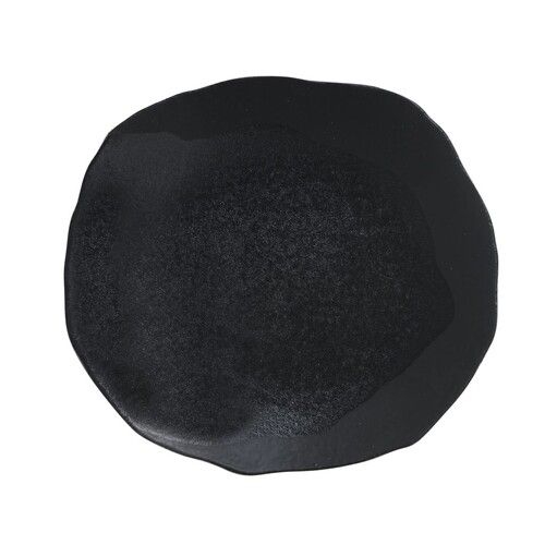 Assiette plate noir Wabi