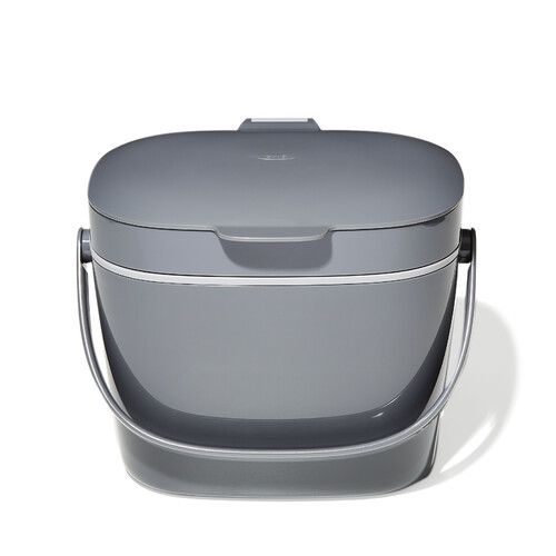 Bac &agrave; compost de cuisine gris 6,6 L