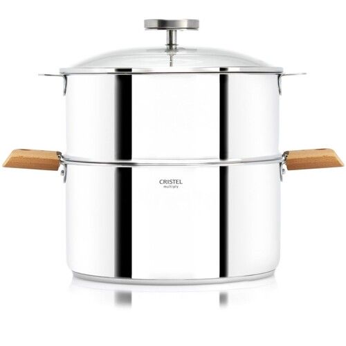 BIOME: Cuisson Saine avec thermomètre intégré Anses Noyer 20 cm