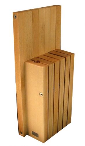 Bloc universel en bois - pour 5 couteaux