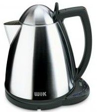 Bouilloire 1 litre inox mat avec poign&eacute;es noire avec 5 niveaux de pr&eacute; r&eacute;glages