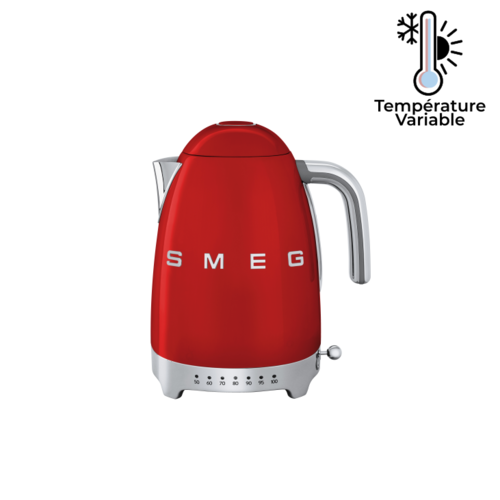 Bouilloire Vintage avec r&eacute;glage de la temp&eacute;rature Ann&eacute;es 50 Rouge