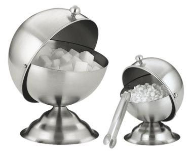 Boule &agrave; sucre Cilio en inox "Comptoir" &oslash; 13cm  H:16,5 cm