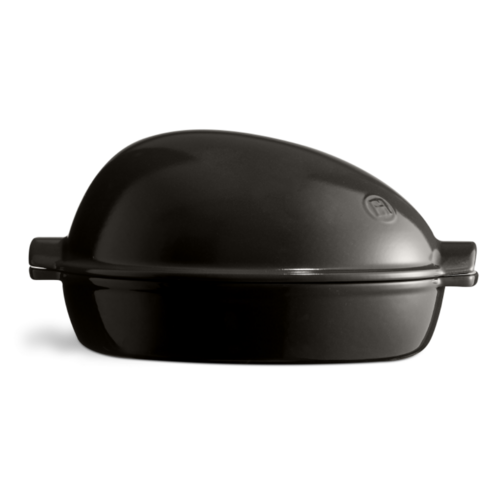 Brique &agrave; r&ocirc;tir XL en c&eacute;ramique 41,5x27,5 cm Gris Fusain