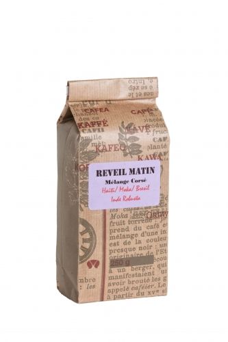 Café réveil Matin mélange corsé : Haiti / Moka / Brésil / Inde Robusta - 250gr m