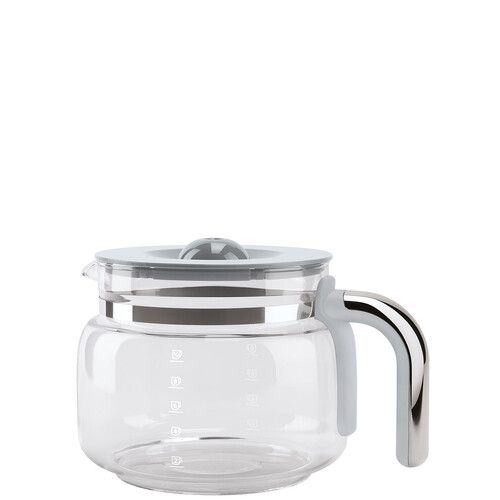 Carafe en verre avec poign&eacute;e chrom&eacute;e pour machine &agrave; caf&eacute; filtre DCF01/DCF02 _Ver