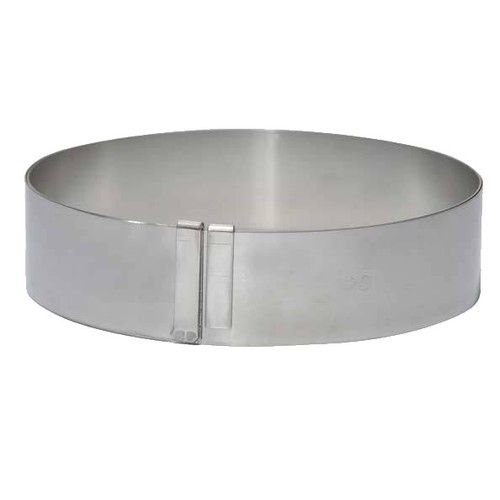 Cercle extensible inox gradué de 18 à 36 cm - Hauteur 3 cm