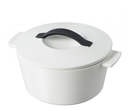 Cocotte blanche 26 cm R&eacute;volution (porcelaine tous feux dont induction) + couverc