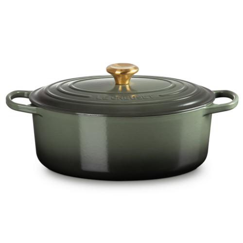 cocotte ovale 31cm thym bouton dor&eacute;