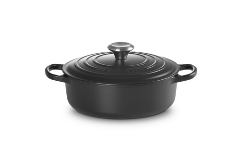 Cocotte Ronde Basse 24Cm Noir Mat