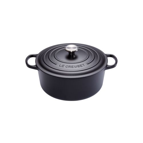 Cocotte Signature en fonte émaillée ronde 20 cm noir