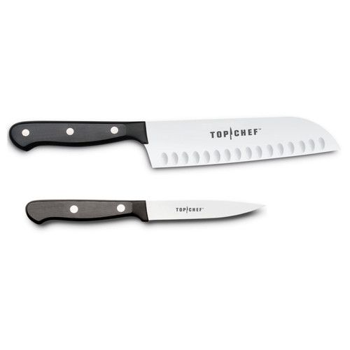 Coffret 2 pièces (Santoku lame alvéolée 17 cm + office 10 cm) Top Chef