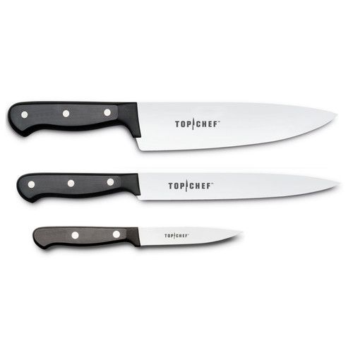 Coffret 3 pièces (Couteau du chef 20 cm + découper 20 cm + office 10 cm) Top Chef
