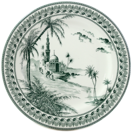 Coffret de 4 assiettes Dessert vue orient depareillees