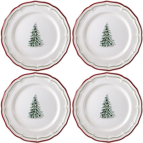 Coffret De 4 Assiettes Extra Filet Noel
