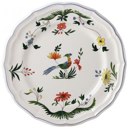 Coffret De 4 Assiettes Plates Extra Ø26 Cm Oiseaux De Paradis