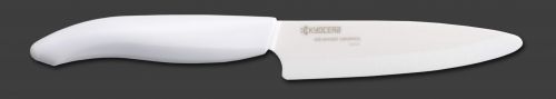 Couteau d'office Grand Modèle lame en céramique blanche manche blanc 11cm