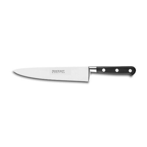 Couteau de cuisine du chef Forg&eacute; Pro 20 cm manche noir rivets inox