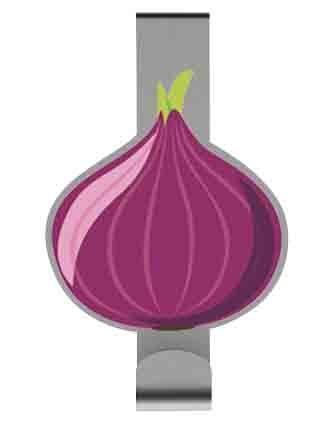 Crochet porte torchon en inox 'oignon'