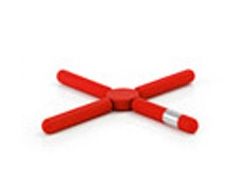 Dessous de plat pliant rouge