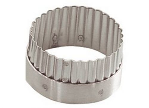 Emporte pi&egrave;ce inox cannel&eacute; rond &oslash; 10 cm