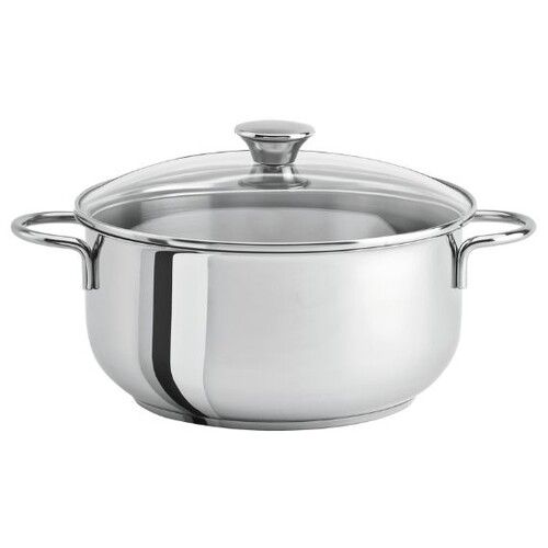 faitout 16 cm induction master poignee fixe + couvercle verre