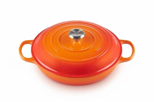 Faitout en Fonte &Eacute;maill&eacute;e 30 cm Volcanique avec Int&eacute;rieur Sable