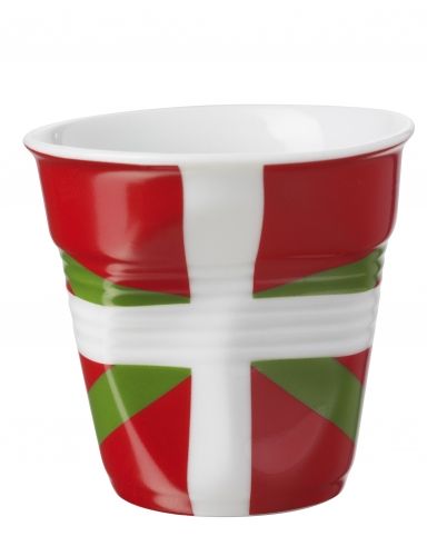 Gobelet froiss&eacute; Espresso 8 cl drapeau Pays Basque