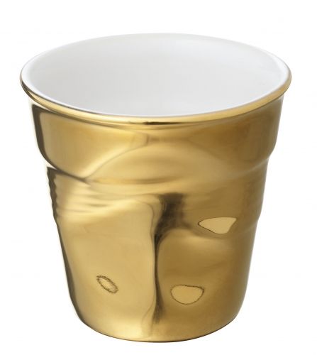 Gobelet froissé Espresso Revol  8 cl or véritable