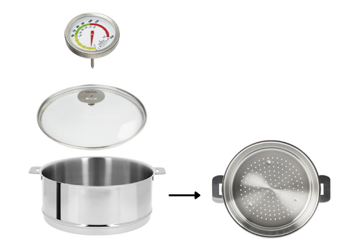 Kit Biome 24 Cm (Couv K24Pt + Thermometre Thbt +Element Cv Ecv24Q +Kit Recettes)