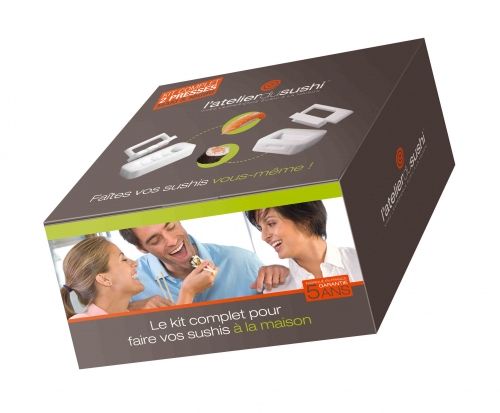Kit sushi (1 presse à sushi, 1 presse à maki et un livret idées et recettes