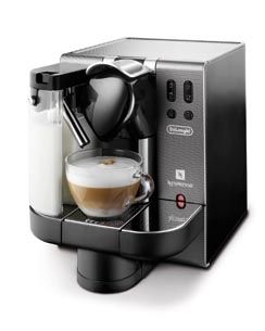Machine &agrave; caf&eacute; &agrave; capsules Nespresso Delonghi Lattissima Titane