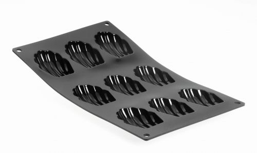 Moul'flex plaque noire de 9 madeleines
