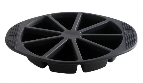 Moule &agrave; g&acirc;teau en silicone  9 parts noir