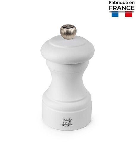 Moulin à Poivre Manuel 10 cm en Bois Blanc Mat BISTRO