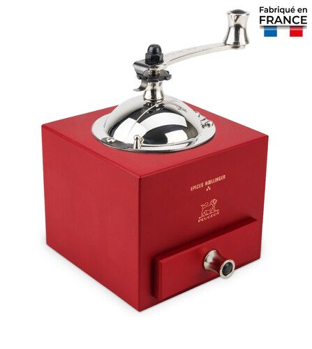 Moulin à Poivre Manuel 13 cm en Bois Rouge Piment LE MOULIN d'Olivier ROELLINGER