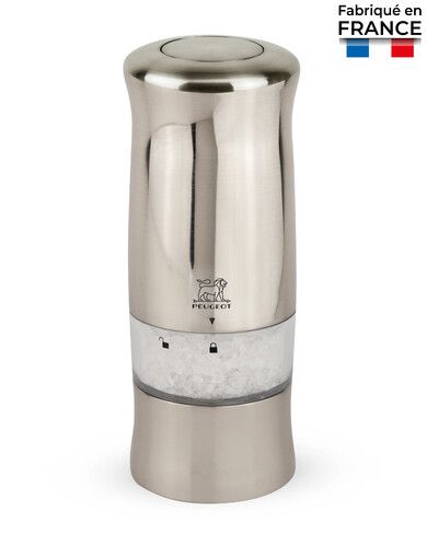 Moulin &agrave; Sel Manuel 14 cm Aspect Inox ZELI