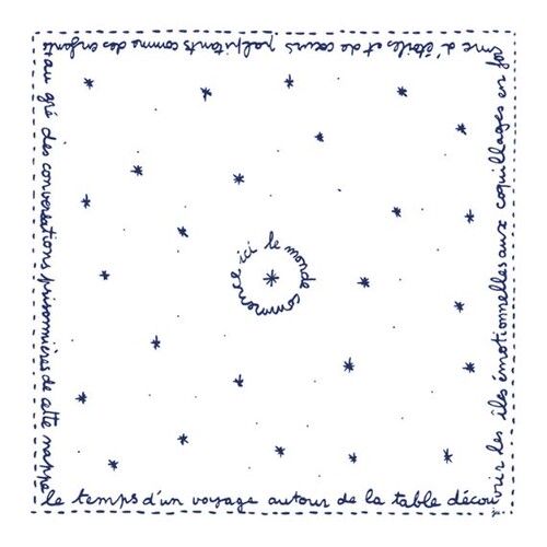 Nappe carr&eacute;e Collection L\'Archipel Sentimental par Jean-Charles de Castelbajac