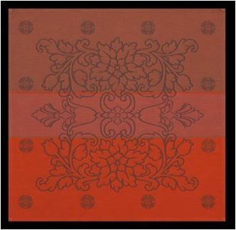 Nappe carr&eacute;e Le Jacquard Fran&ccedil;ais 175x175  Villa Toscane Cachemire 100% coton En