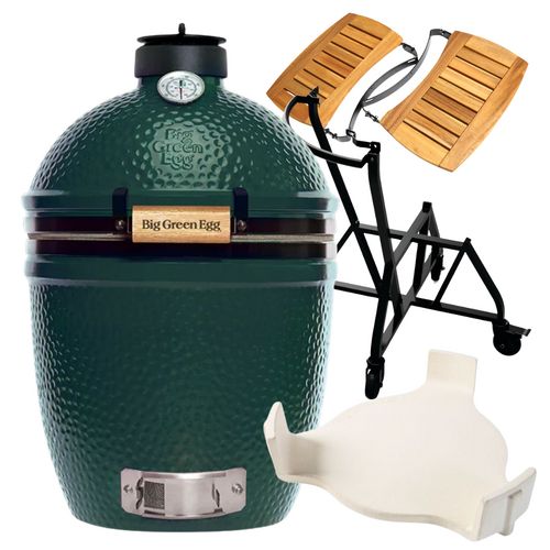 Pack MEDIUM avec l\'Egg M&eacute;dium, le chariot &agrave; roulettes, les tablettes lat&eacute;rales en acacia & le conveggtor