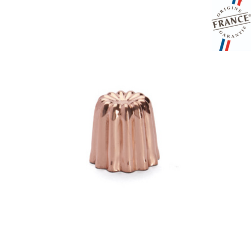 Petit moule cannele bord. cuivre &oslash; 45