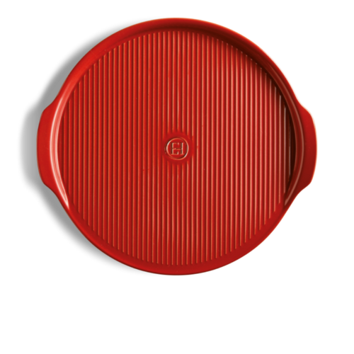 Pierre &agrave; Pizza stone en c&eacute;ramique &Oslash; 40 cm Rouge Grand Cru