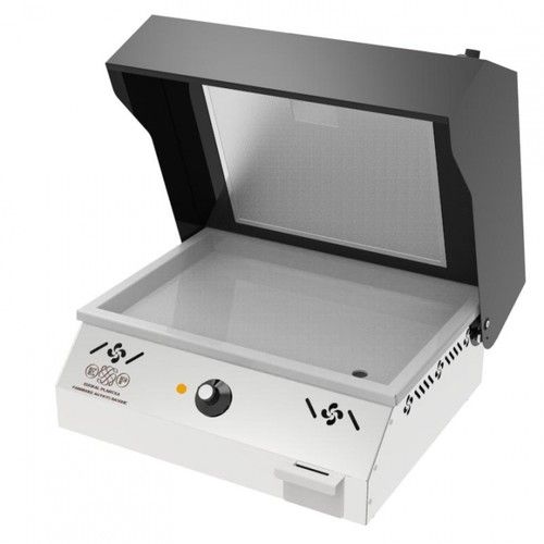 Plancha Baigura &eacute;lectrique d\'int&eacute;rieur 2000 watts avec aspiration couvercle noir