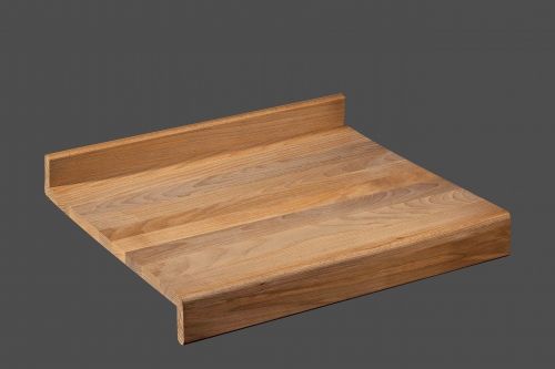 Planche &agrave; d&eacute;couper en h&ecirc;tre avec rebord de calage 54x 46 cm