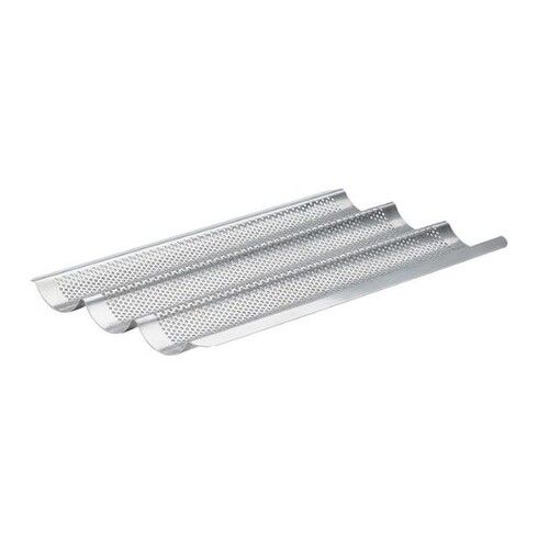 Plaque 3 baguettes inox perfore