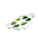 Plat 6 escargots  sans coquille 13x11x6 cm
