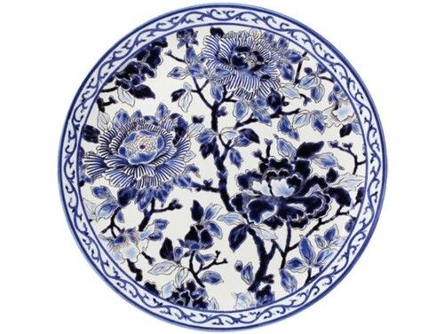 Plat A Gâteaux Pivoines Bleues
