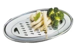 Plat asperges ovale inox