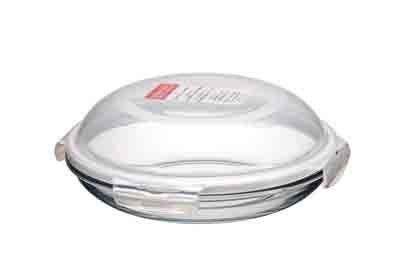 Plat / assiette ronde en verre &oslash; 24 cm