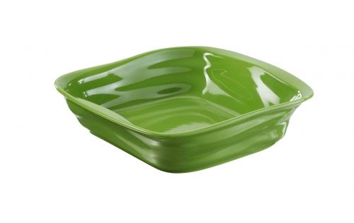 Plat carre vert lime froiss&eacute; 25 x 25 cm